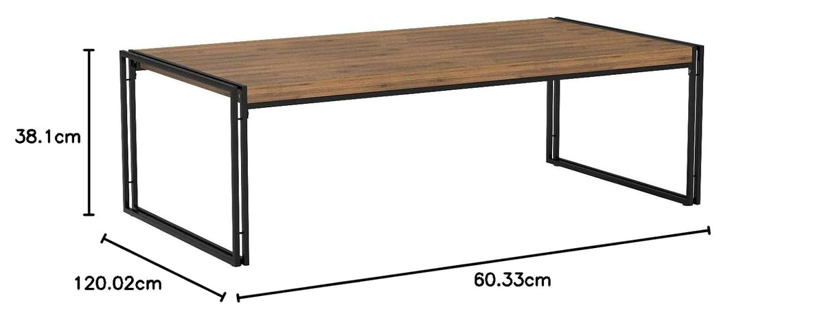 South Shore Mesa de Centro Minimalista para Sala Color Marrón, Modelo Gimetri Furniture