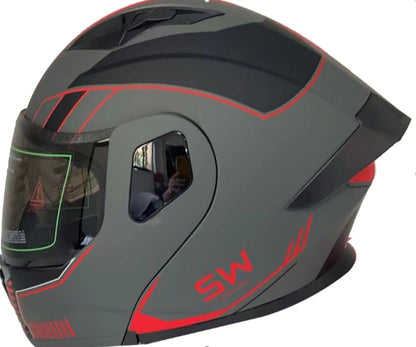 Casco Edge Boston Integral para Motocicleta con Doble Visor - G - Rojo Matte