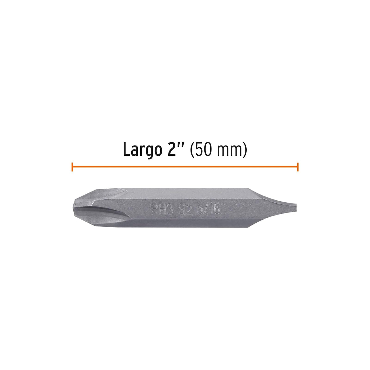 Truper Expert PUDE-4203, Estuche con 5 puntas dobles PH3 y 5/16" largo 2" resistentes al desgaste