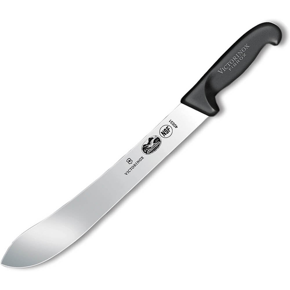 Victorinox Cuchillo para Carnicero con Punta Ancha, Negro, 31 Centímetros