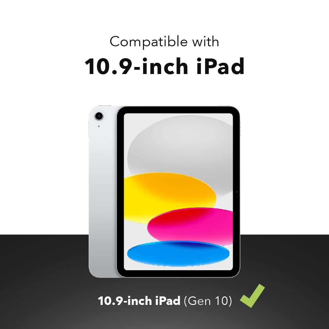 ZAGG Invisible Shield Elite VisionGuard - Protector de visualización para Apple iPad de 10.9" (Gen 10-2022) - 5 veces más fuerte, protección contra luz azul, tecnología antihuellas, fácil de instalar