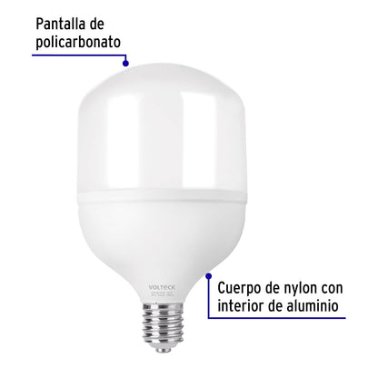 Volteck LED-750, Lámpara de alta potencia 70 W E39, luz de día
