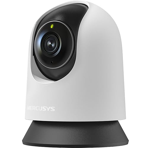MERCUSYS MC210 Cámara de Seguridad WiFi Interior - Resolución 2K - Cobertura 360° - Visión Nocturna Infrarroja - Detección de Movimiento - Audio Bidireccional - 512GB - App