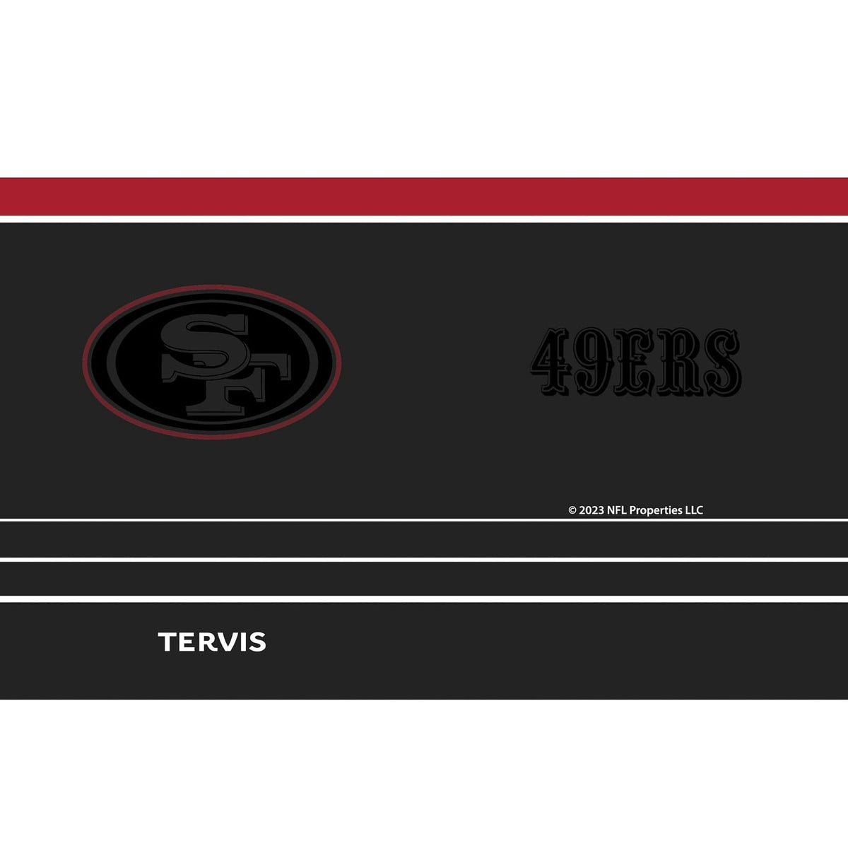 Tervis Traveler NFL San Francisco 49ers - Vaso aislado de triple pared para viaje que mantiene las bebidas frías y calientes, 20 onzas, acero inoxidable