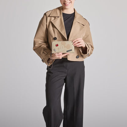 W Capsule Mickey Cartera para Mujer Beige HBDONNER32CW