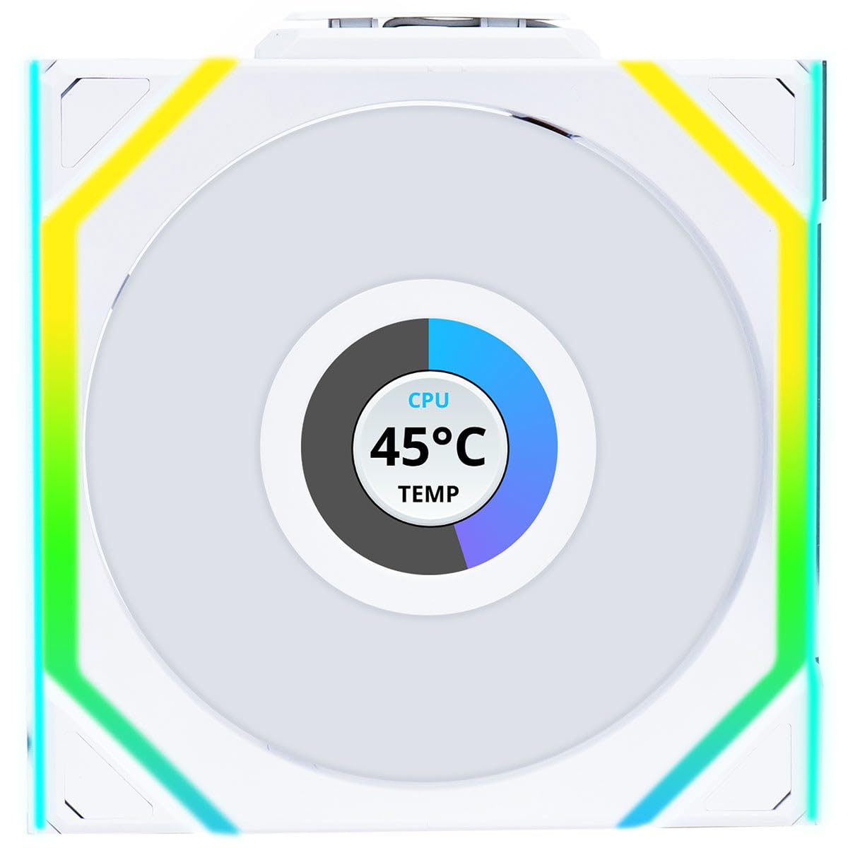 Lian Li UNI Fan SL LCD Wireless (Reverse Blade) 120mm ARGB Fan - Single Pack - LCD - 2.4 GHz señal inalámbrica para RGB y control de ventilador - driver no integrado & Omitido - Blanco (12RSLLCD1W1W)