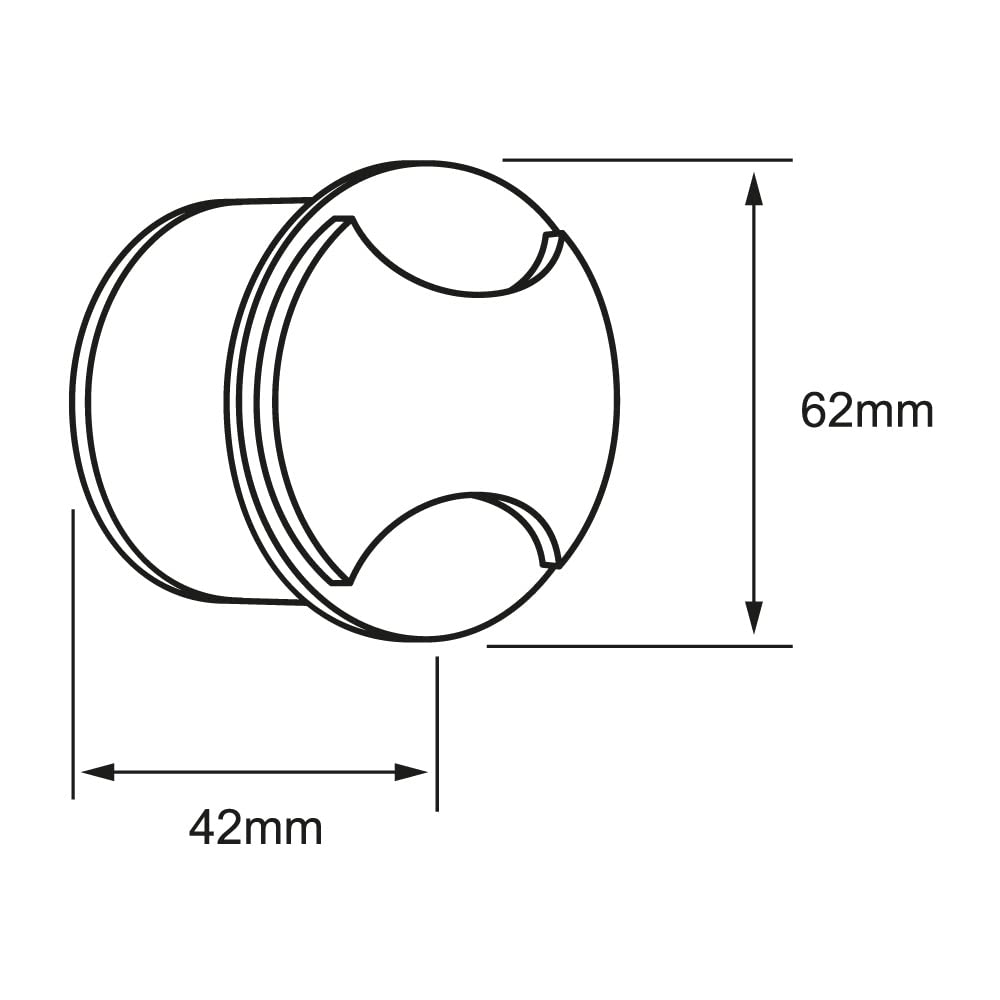 Tecnolite Luz de Cortesía LED Exterior Empotrable 3 W, Luz Suave Cálida, 2 en 1, IP65, IK08, No atenuable, LED Integrado