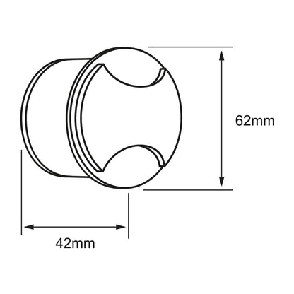 Tecnolite Luz de Cortesía LED Exterior Empotrable 3 W, Luz Suave Cálida, 2 en 1, IP65, IK08, No atenuable, LED Integrado