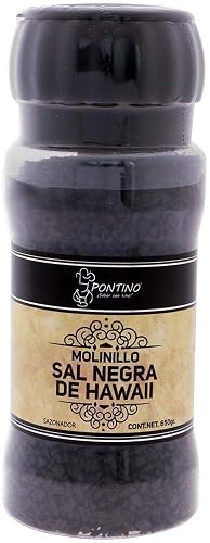Pontino Condimento Sal Negra de Hawaii Molinillo, 650 g, 650 grams, 650 gramo, 1