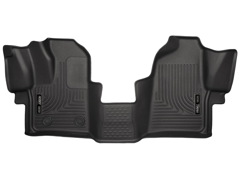 Husky Liners Weatherbeater - Alfombrillas para Piso | Se Adapta a Ford Transit 150/250/350/350/350HD 2015-2021 con Piso de Alfombra, Fila Delantera, 2 Piezas, Color Negro - 18771