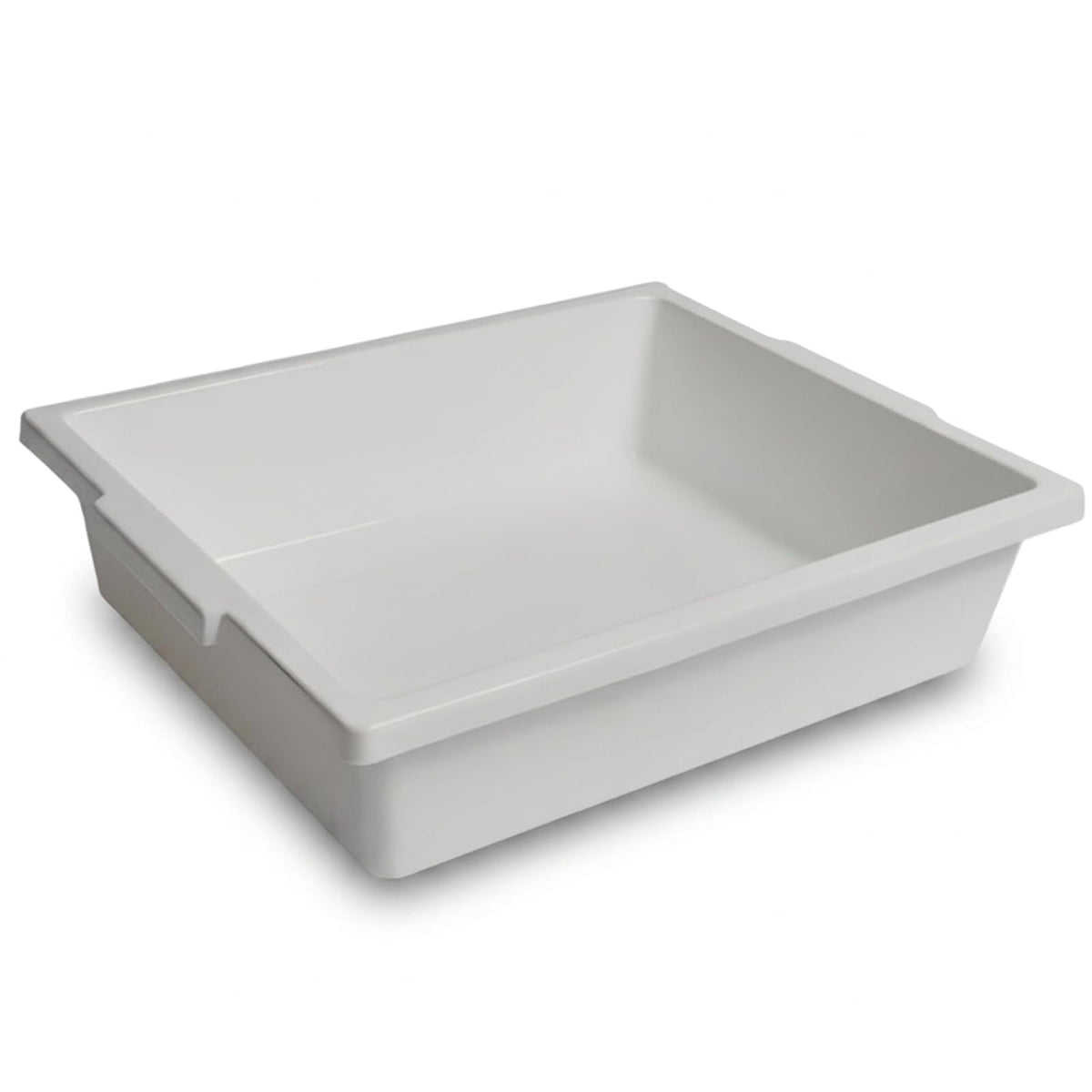United Scientific™ Bandeja de Contención Multiusos de Polipropileno, Bandeja de Laboratorio para Esterilización y Secado de Suministros de Laboratorio, Rectangular Blanca Clásica