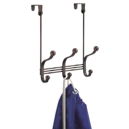 Interdesign York Repisa para Colgar sobre La Puerta, 3 Ganchos, Color Bronce