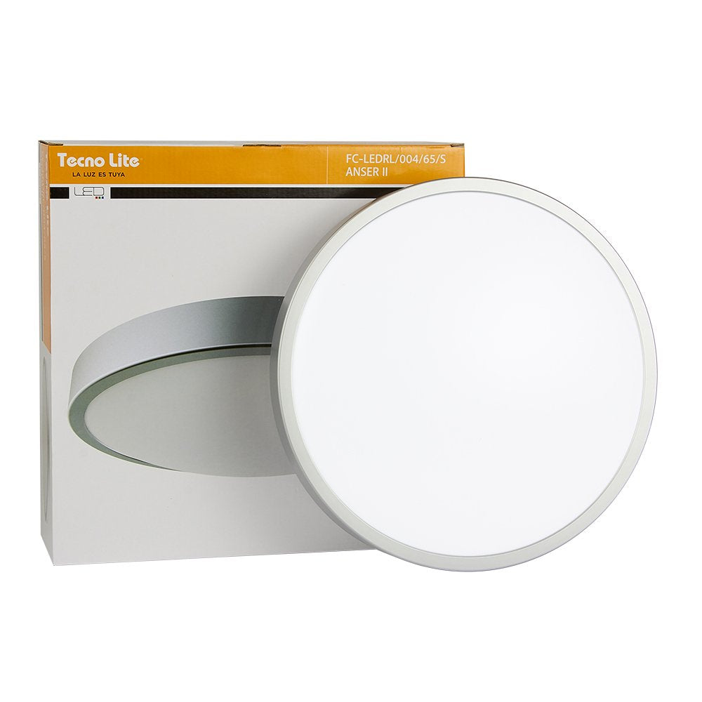 Tecnolite - Lámpara LED para Interiores, Color Satinado, Luz de Día, Resistente, 16W