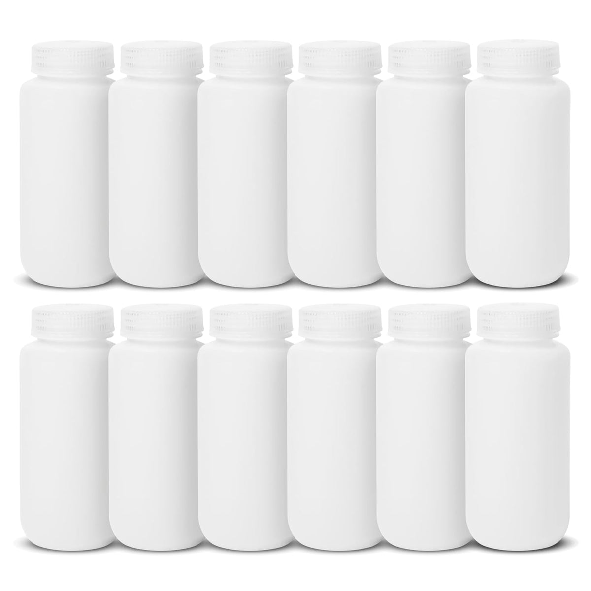United Scientific 33409 - Botellas de reactivo de boca ancha de polietileno de alta densidad, capacidad de 500 ml (paquete de 12)
