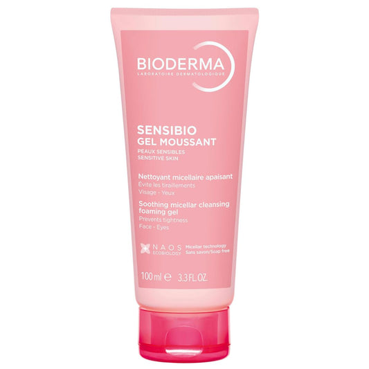 BIODERMA, Limpiador Facial, Sensibio Gel Moussant Micelar para Piel Sensible, Hidratación al instante, 100 ml