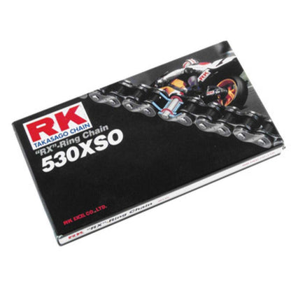 RK Racing Chain 530XSOZ1-RIV-CL (Serie 530) Acero RX-Ring Enlace de conexión Tipo Remache