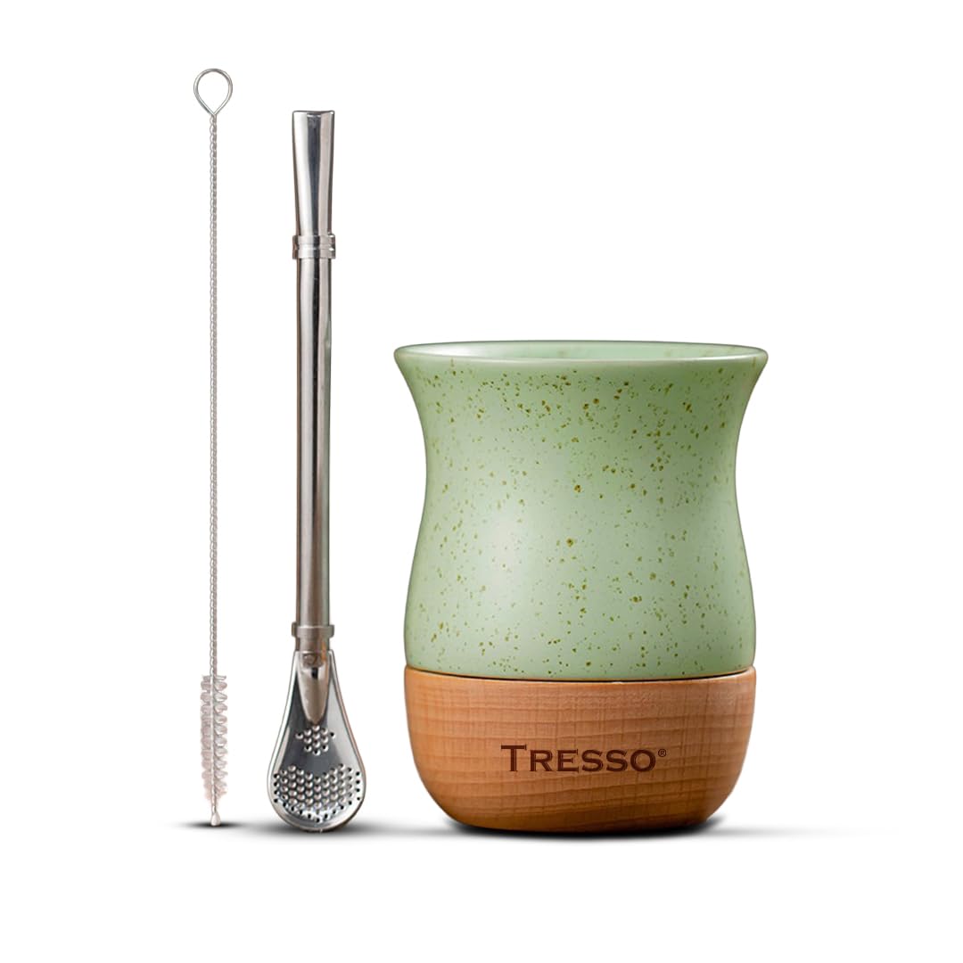 TRESSO Vaso de Cerámica para Yerba Mate 230ML