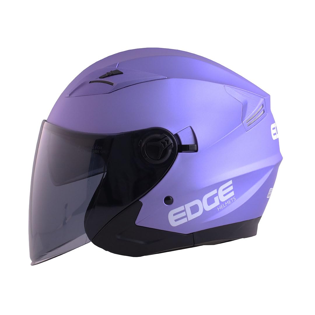 Casco Jaguar Semi Integral Doble Visor Solido Lila Mate L