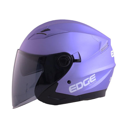 Casco Jaguar Semi Integral Doble Visor Solido Lila Mate L