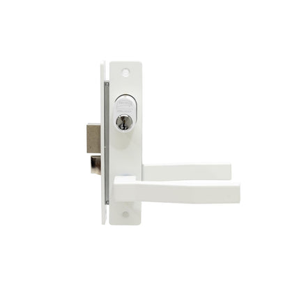 Phillips Cerradura Modelo Slim 555 Manija Cuadrada Para Puerta De Aluminio Blanco