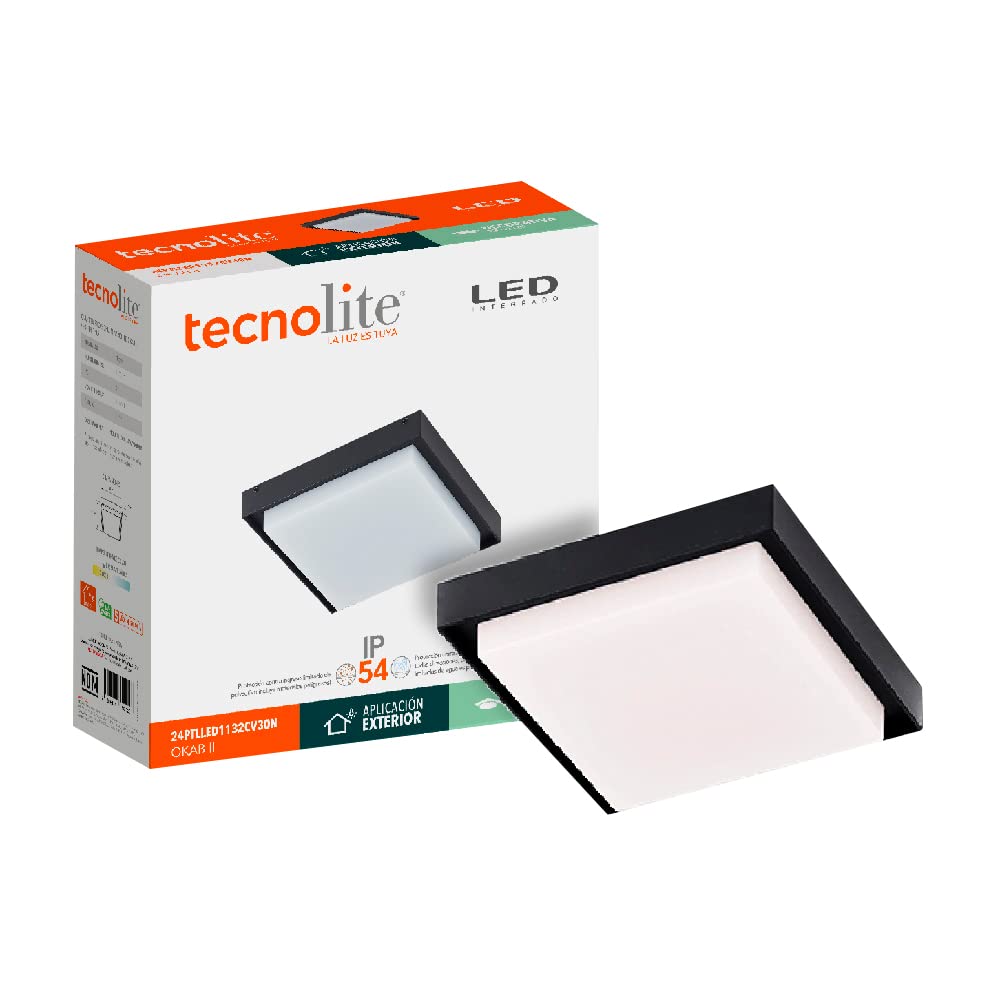 Tecnolite Lámpara LED Exterior para Sobreponer Luz Suave Cálida 3000 k Tecnolite