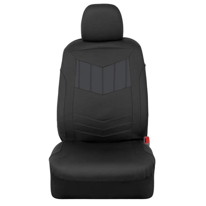 Motor Trend Super Sport - Fundas de Asiento de Piel sintética Gris para Asientos Delanteros, diseño Moderno de Dos Tonos, Protectores de Asiento fáciles de Instalar, Fundas Interiores para Automóvil,