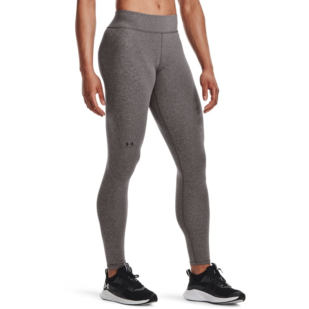Under Armour ColdGear Authentics leggings para mujer - Carbón claro jaspeado (019) - Negro - M