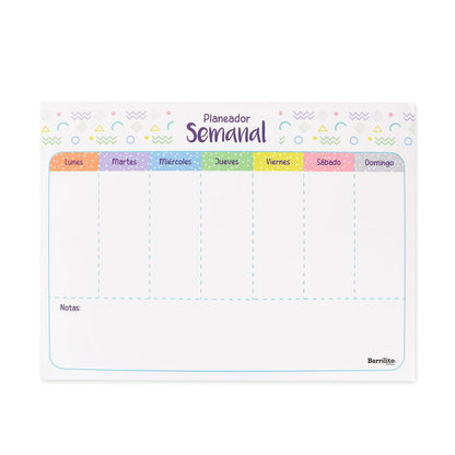 Barrilito Pizarrones Magnéticos Didácticos y Planeadores, 30 x 40 cm, Set de 3 Pzs