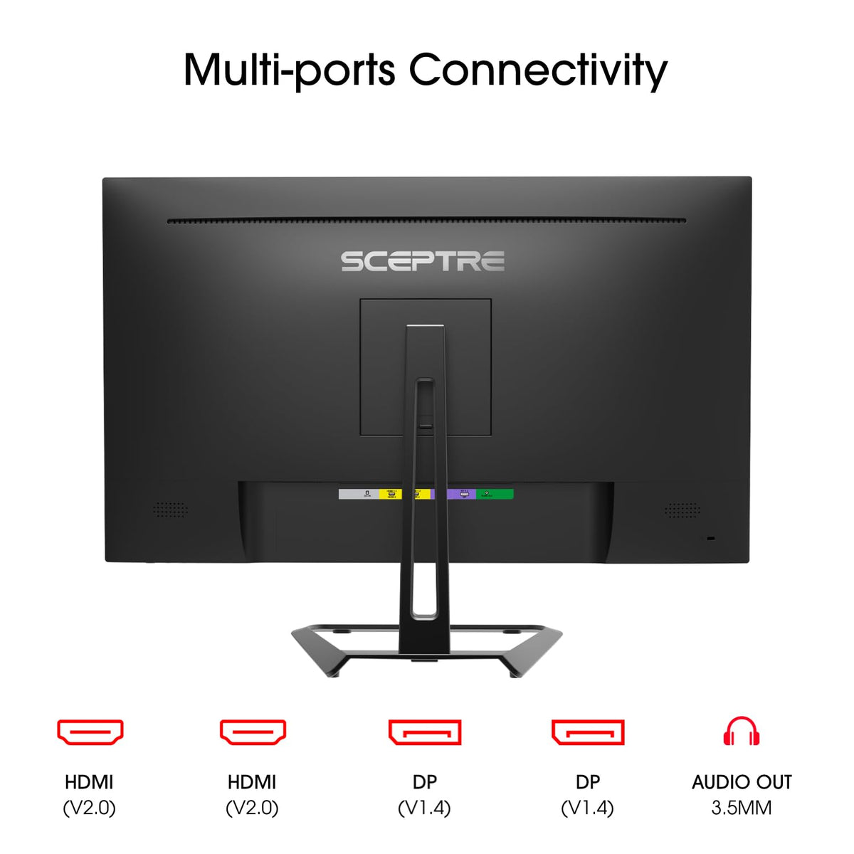 Sceptre 4K IPS 27" 3840 x 2160 UHD Monitor up to 70Hz DisplayPort HDMI 99% sRGB Build-in Speakers, Black 2021 (U275W-UPT)