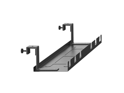 Mono Cable Tray Organizer - Black | Under Desk Cord Management, Ideal For Work Computer Tables, Home and Office Sit-Stand Desks - Workstream Collection