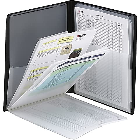 Smead Organized Up Organizador de múltiples bolsillos, ocho bolsillos, tamaño carta, Negro