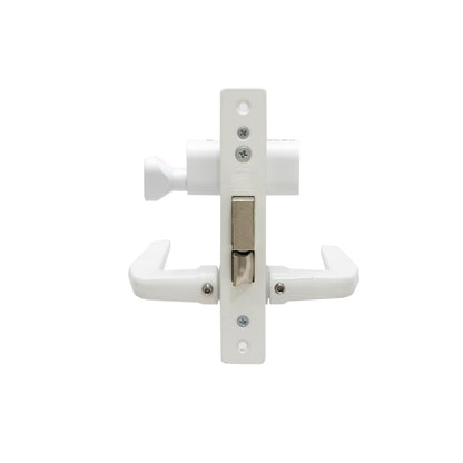 Phillips Cerradura Modelo Slim 549 Manija Delgada Para Puerta De Aluminio Blanco