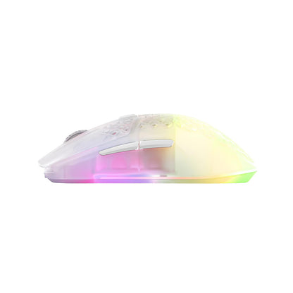 SteelSeries Aerox 3 Wireless: ratón Ultra Ligero para Juegos, Sensor óptico TrueMove Air de 18,000 CPI, diseño Resistente al Agua, batería de 200 Horas y Acabado Ghost.