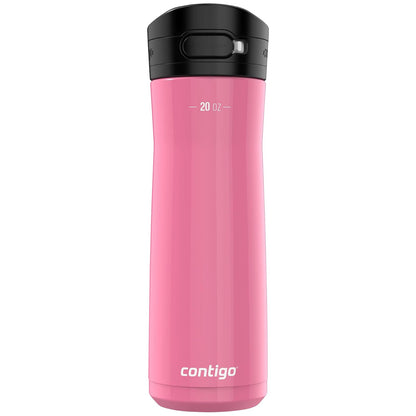 Contigo Botella de Agua Acero Inoxidable 590 ML Rosado Antiderrames Jackson Chill 2.0 con Asa Boquilla Cubierta