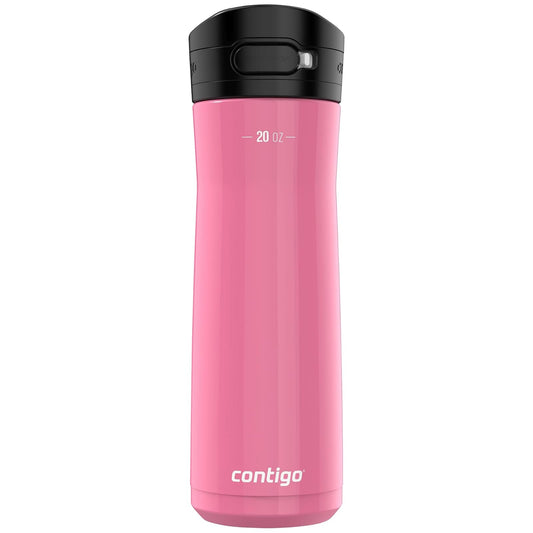 Contigo Botella de Agua Acero Inoxidable 590 ML Rosado Antiderrames Jackson Chill 2.0 con Asa Boquilla Cubierta