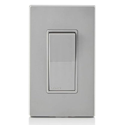 Leviton 076-05601-2GY Interruptor Silencioso 15A-120/277V Decora, Gris (No Incluye Placa), pack of/paquete de 1