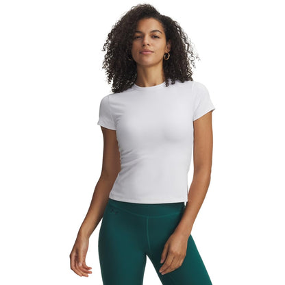 Under Armour Playera Manga Corta para Entrenamiento Motion Fitted SS para Mujer Talla CH Color Blanco