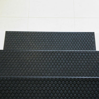 Rubber-Cal "Coin-Grip - Alfombrillas de Goma Antideslizantes para escaleras (Paquete de 6), Color Negro, 9.75 x 29.75 Pulgadas (10-104-009-6 Unidades)