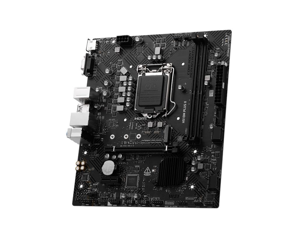 MSI Tarjeta Madre H510M Plus II, Micro-ATX, LGA 1200, Intel H510, 64GB DDR4, HDMI