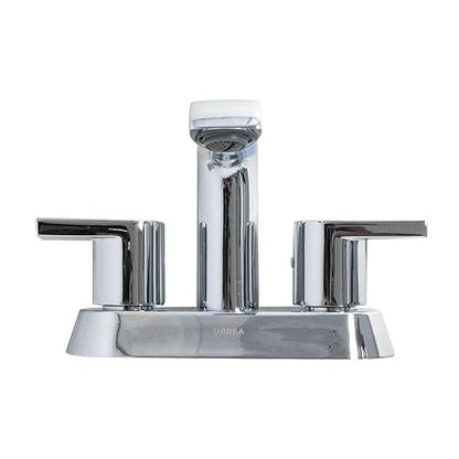 URREA Mezcladora de 4" de Latón con Manerales de Palanca, Acabado Cromo, 12CL