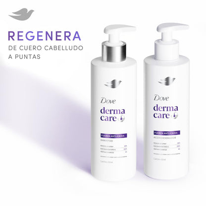DOVE Kit Rutina Completa Fuerza Anti-Caída. Reduce la Caída 95%, 4 pzas: Shampoo, Acondicionador, Mascarilla y Sérum Capilar