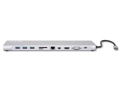 Manhattan 130578 - Estación Docking USB-C 11 en 1 con MST para Tres monitores
