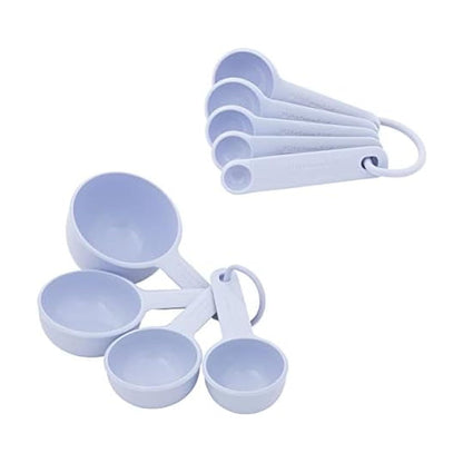 KitchenAid - Juego universal de tazas y cucharas medidoras fáciles de leer con mango suave para un máximo control, agujero para colgar y anidar para un fácil almacenamiento, apto para lavaplatos, 9