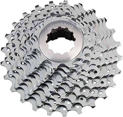 MICROSHIFT Cassette de Piñones Ruta CS-G110 Acero 11P 11/25 Centos Araña de Aluminio Centos Piñones Cromado