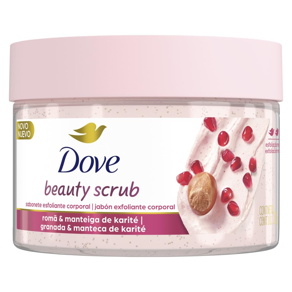 Dove Beauty Scrub Jabón Exfoliante Corporal Granada y Manteca de Karité, 280 g