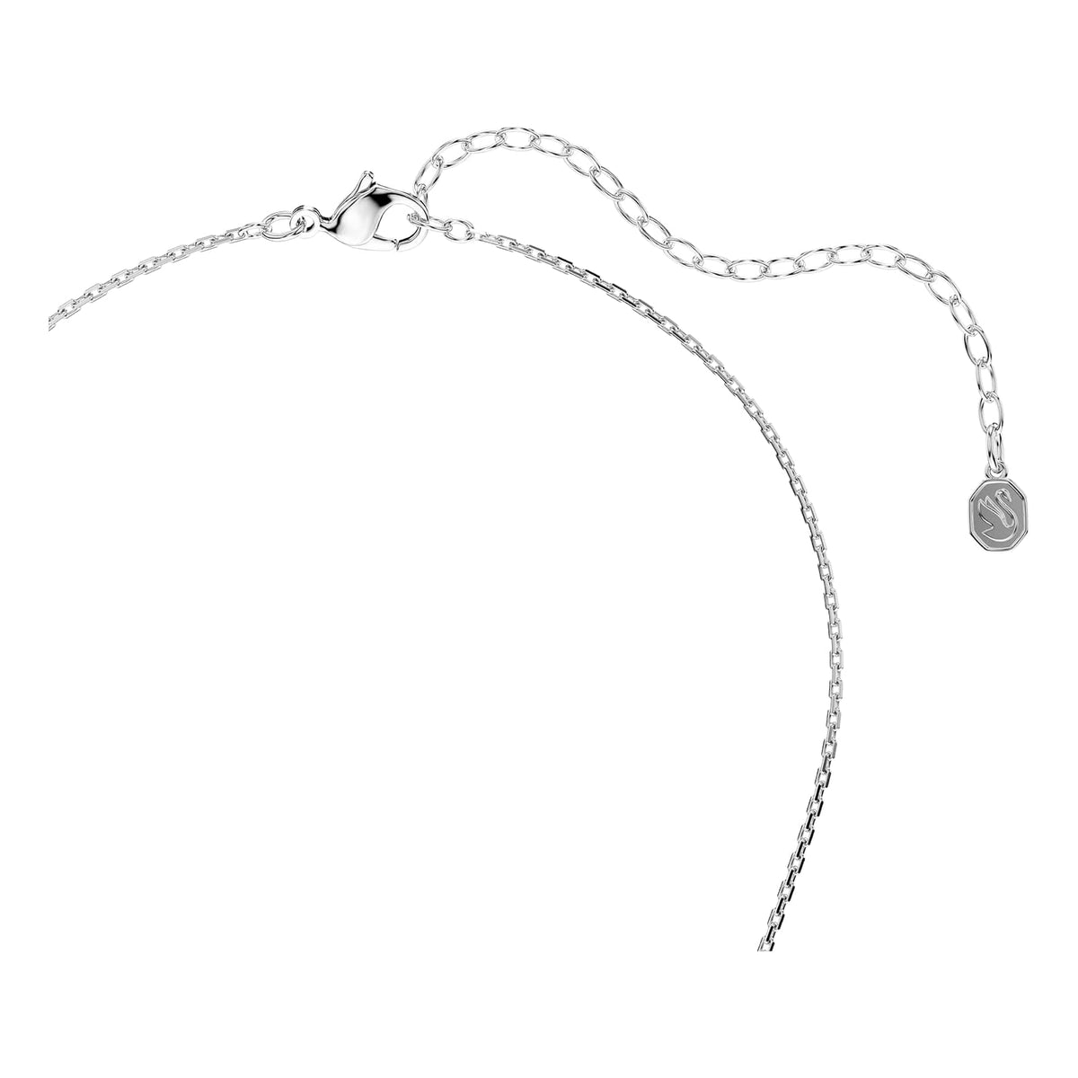 Swarovski Colección Constella - Piedra danzante de corte redondo, color blanco, chapado en rodio, Talla única, Sin metal, cristal de swarovski