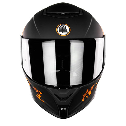 KOV Casco Buster Dragon Ball Z Goku Negro Mate Integral para Moto Deportivo AERODINAMICO Certificado Dot