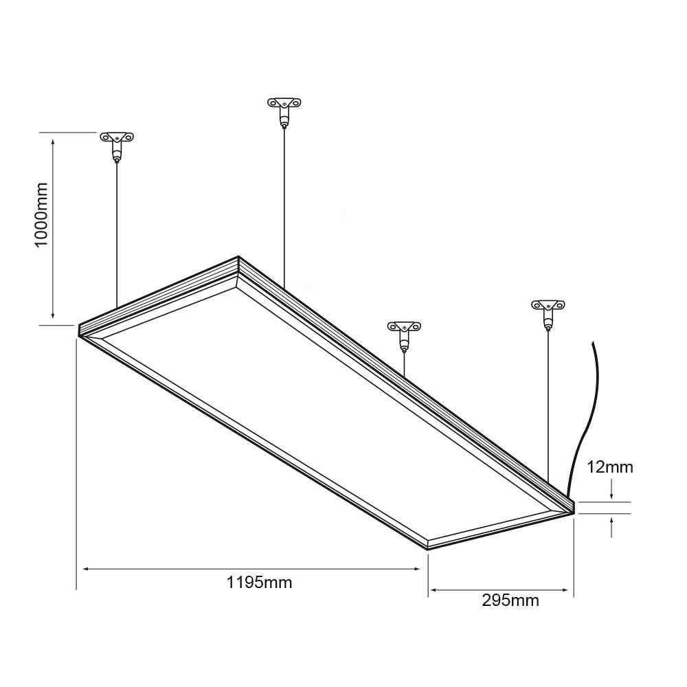 Tecnolite Panel LED de Techo para Oficina PAN-LED-L/45/40/S, 45 W, Luz Blanca 4000 K, 3600 lm, Satinado
