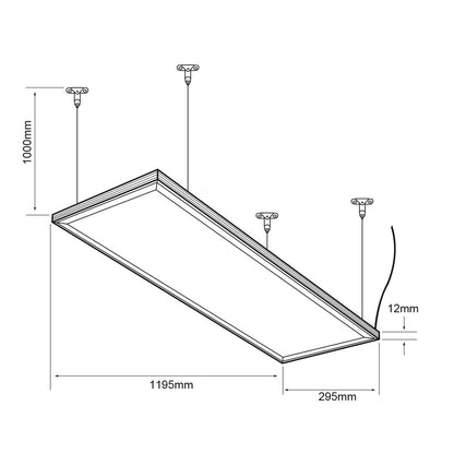 Tecnolite Panel LED de Techo para Oficina PAN-LED-L/45/40/S, 45 W, Luz Blanca 4000 K, 3600 lm, Satinado