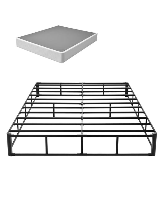 VEVOR - Somier de cama tamaño Queen con tela lavable, marco de metal resistente para cama Queen, base de colchón de 9 pulgadas, capacidad máxima de peso de 3500 libras, fácil montaje, 79.1 pulgadas de